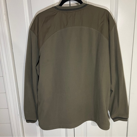 Men’s Nike Golf V-Neck Therma Fit Pullover Windbreaker Size Large Beige Khaki - Picture 2 of 9
